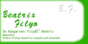 beatrix filyo business card